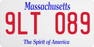 MA license plate 9LT089
