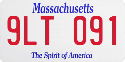 MA license plate 9LT091