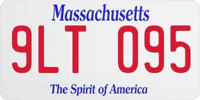 MA license plate 9LT095