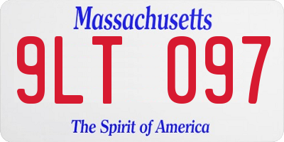 MA license plate 9LT097