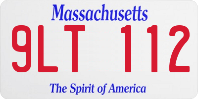 MA license plate 9LT112