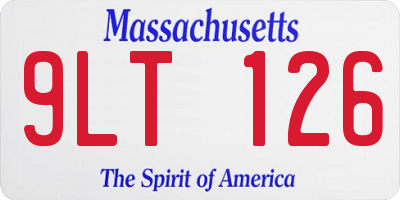 MA license plate 9LT126