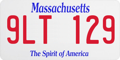 MA license plate 9LT129