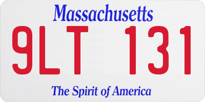 MA license plate 9LT131