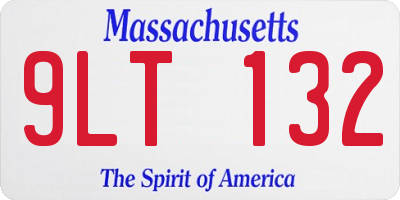 MA license plate 9LT132