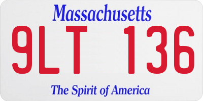 MA license plate 9LT136