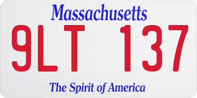 MA license plate 9LT137