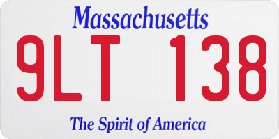MA license plate 9LT138