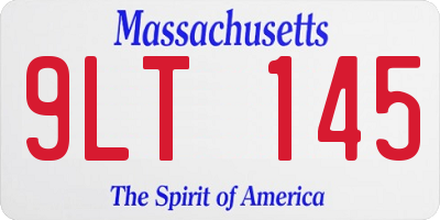 MA license plate 9LT145