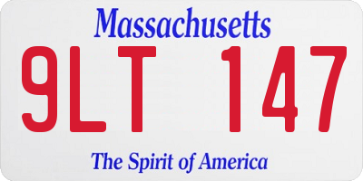 MA license plate 9LT147