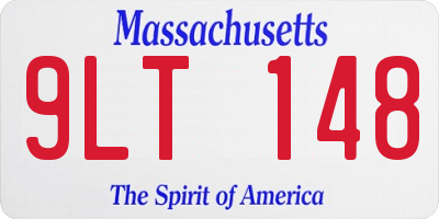 MA license plate 9LT148
