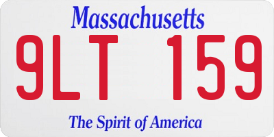 MA license plate 9LT159