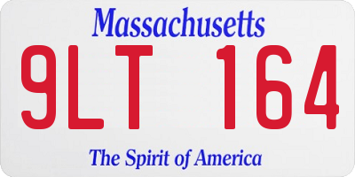 MA license plate 9LT164
