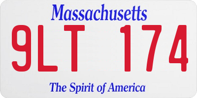 MA license plate 9LT174