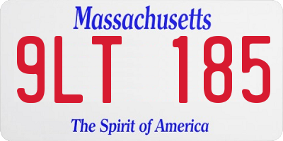 MA license plate 9LT185