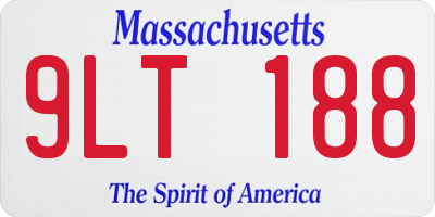 MA license plate 9LT188