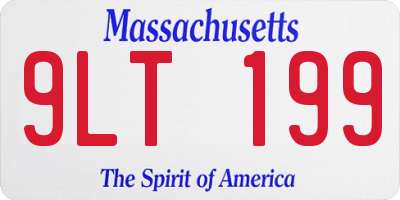MA license plate 9LT199