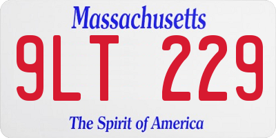MA license plate 9LT229