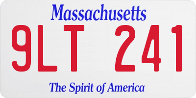 MA license plate 9LT241