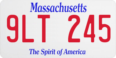 MA license plate 9LT245