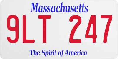 MA license plate 9LT247
