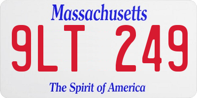 MA license plate 9LT249