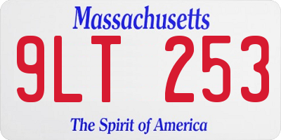 MA license plate 9LT253
