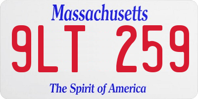 MA license plate 9LT259