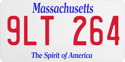 MA license plate 9LT264
