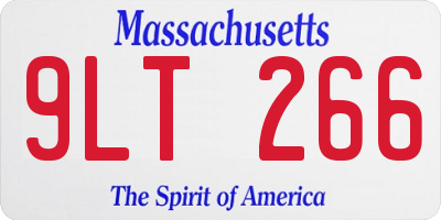 MA license plate 9LT266