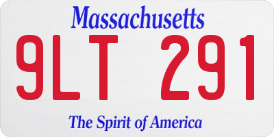 MA license plate 9LT291