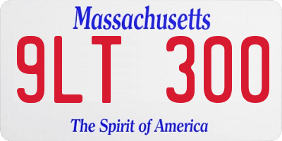 MA license plate 9LT300