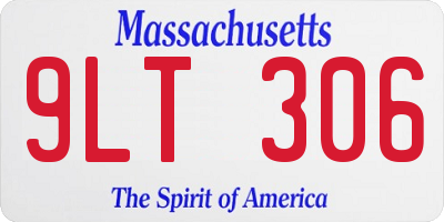 MA license plate 9LT306