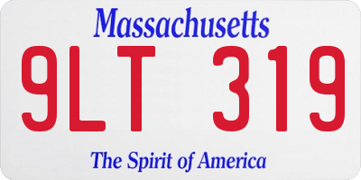 MA license plate 9LT319