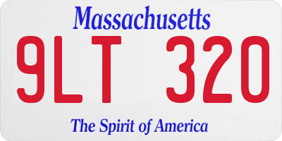 MA license plate 9LT320