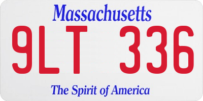 MA license plate 9LT336