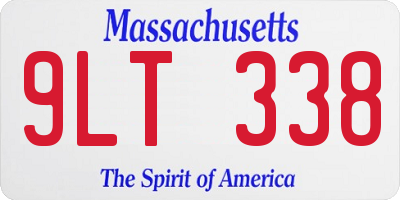 MA license plate 9LT338