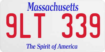 MA license plate 9LT339