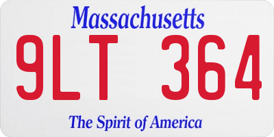MA license plate 9LT364