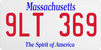MA license plate 9LT369