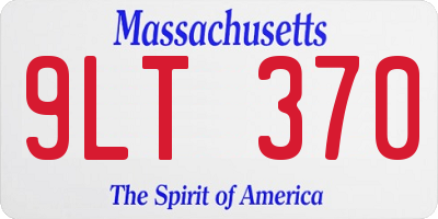 MA license plate 9LT370
