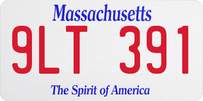 MA license plate 9LT391