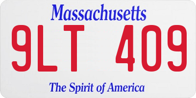 MA license plate 9LT409