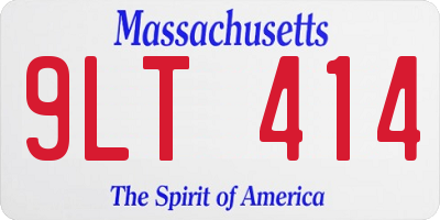 MA license plate 9LT414
