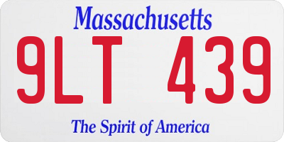 MA license plate 9LT439