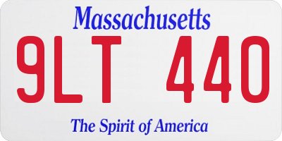 MA license plate 9LT440