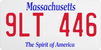 MA license plate 9LT446