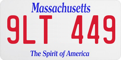 MA license plate 9LT449