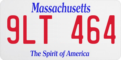 MA license plate 9LT464