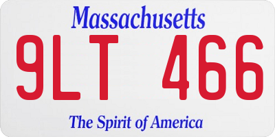 MA license plate 9LT466